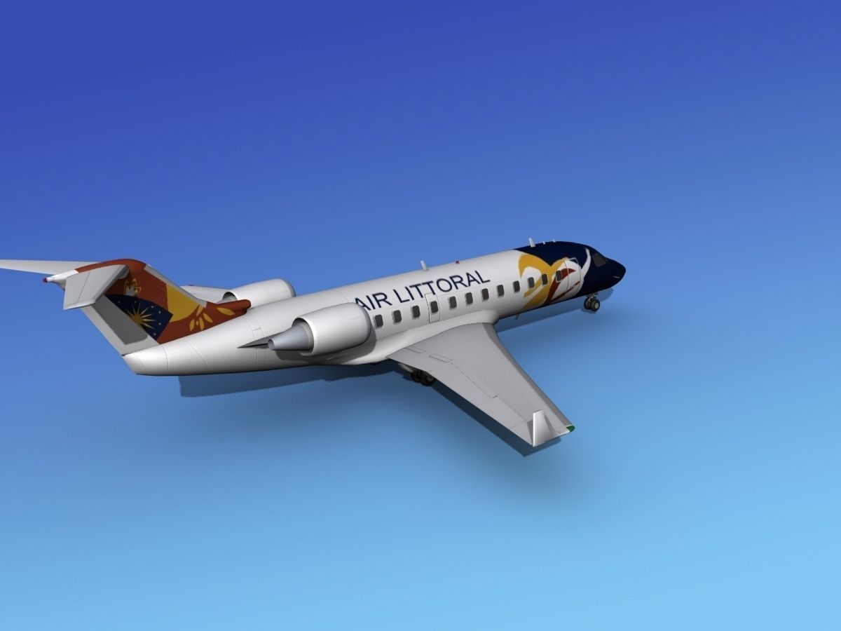 Canadair CRJ100 Air Littoral 3D model_5