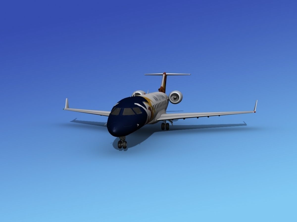 Canadair CRJ100 Air Littoral 3D model_2