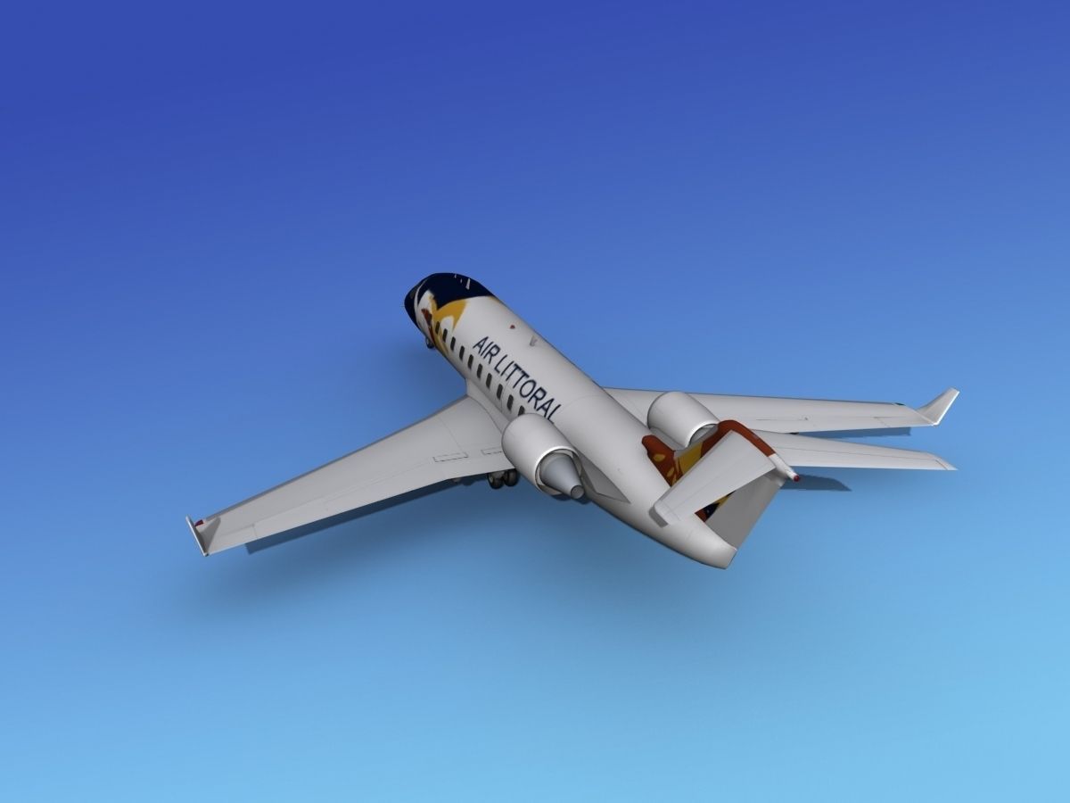 Canadair CRJ100 Air Littoral 3D model_7