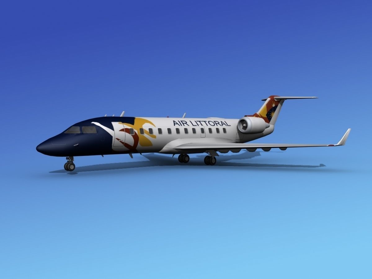 Canadair CRJ100 Air Littoral 3D model_9
