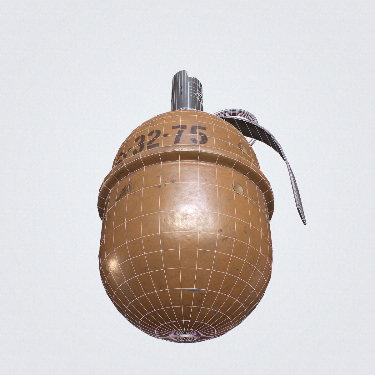 RGD-5 Grenade Low-poly 3D model_32