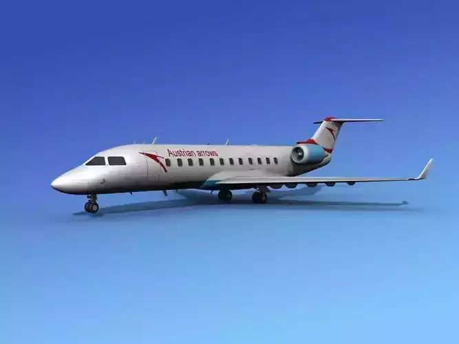 Canadair CRJ100 Austrian Arrows 3D model
