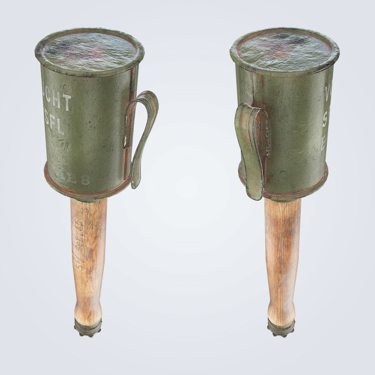 Anti Tank Stick Grenade Low-poly 3D model_2