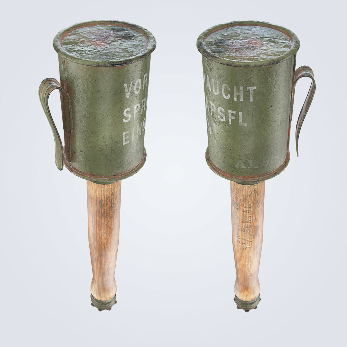 Anti Tank Stick Grenade Low-poly 3D model_1