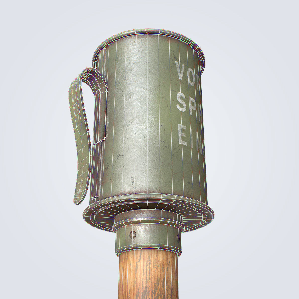 Anti Tank Stick Grenade Low-poly 3D model_17