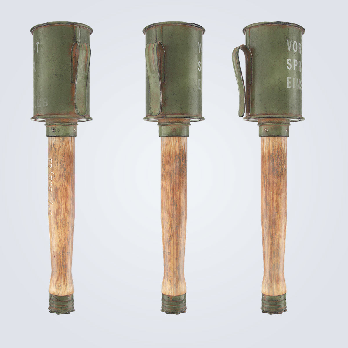 Anti Tank Stick Grenade Low-poly 3D model_4