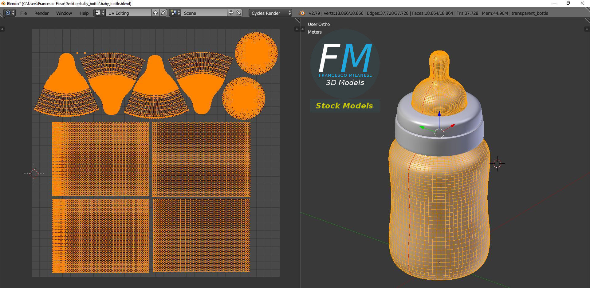 Baby bottle 3D model_10