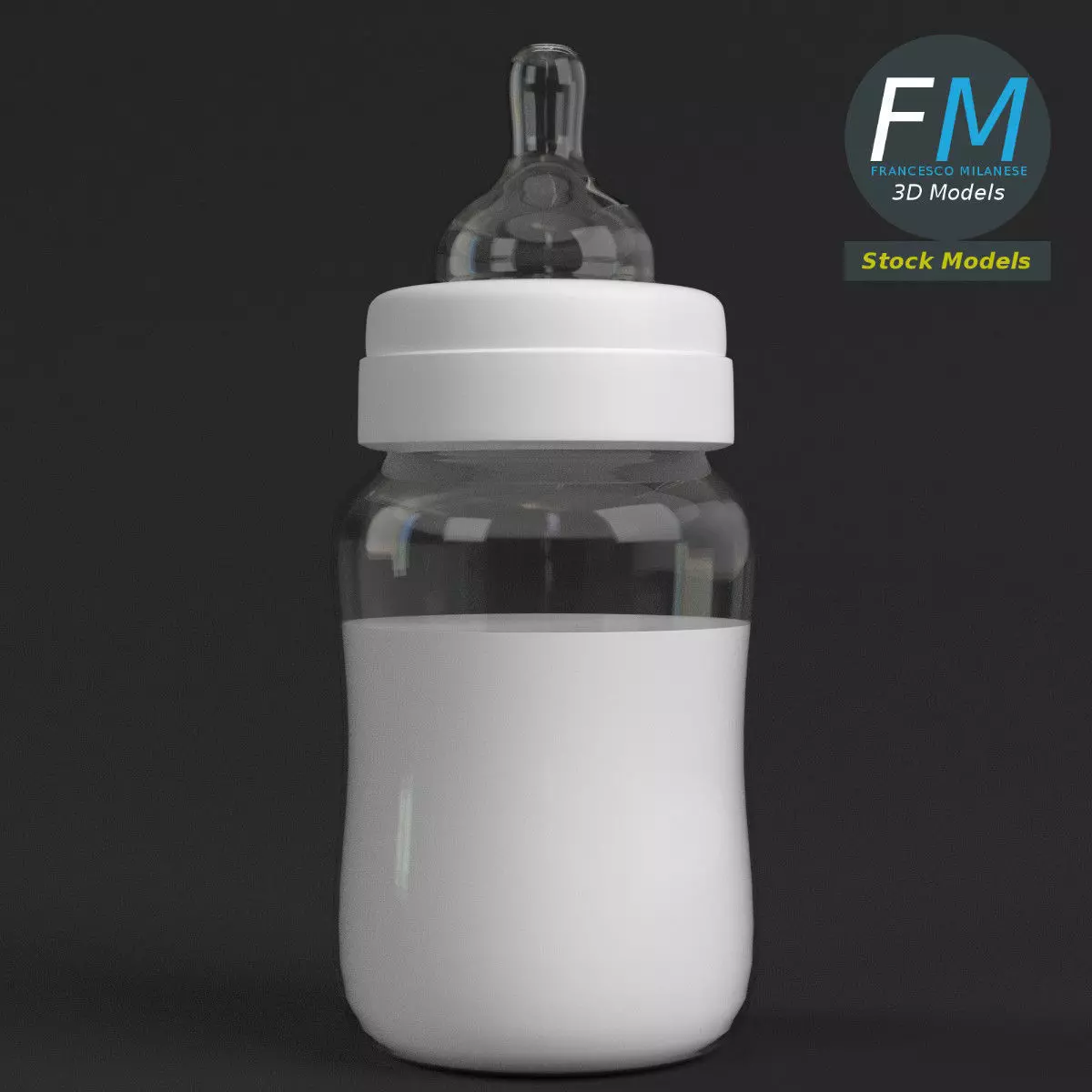 Baby bottle 3D model_0