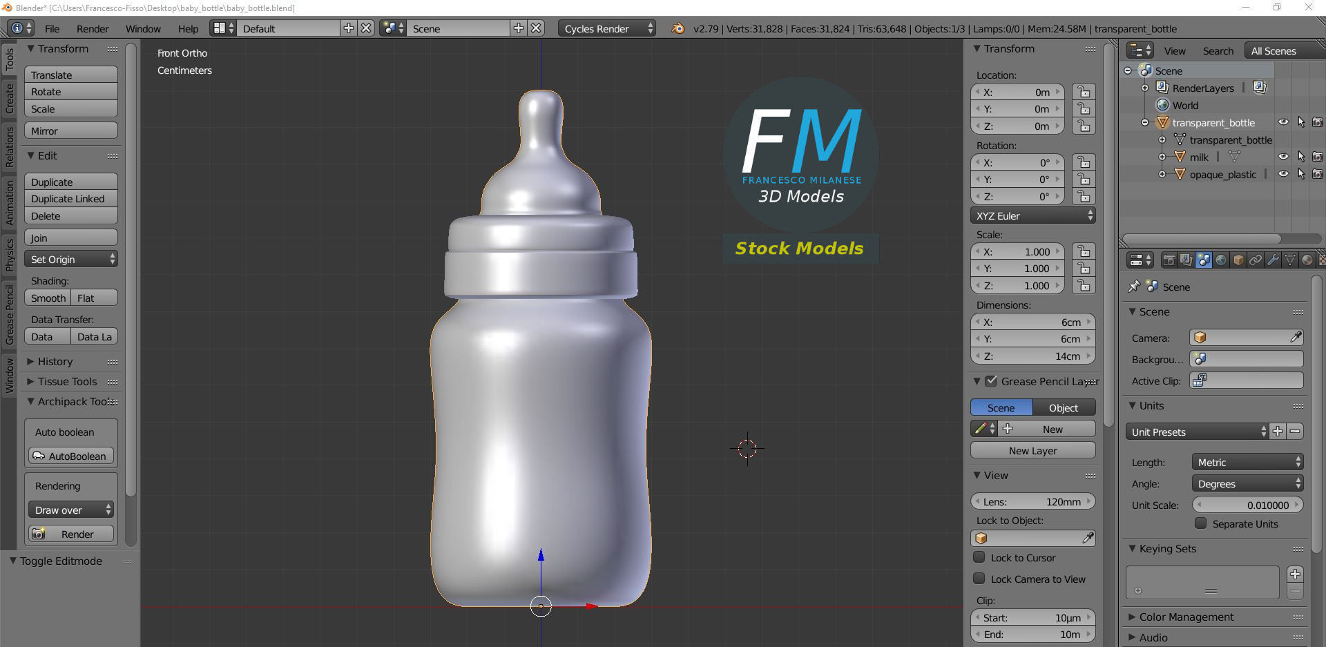 Baby bottle 3D model_9