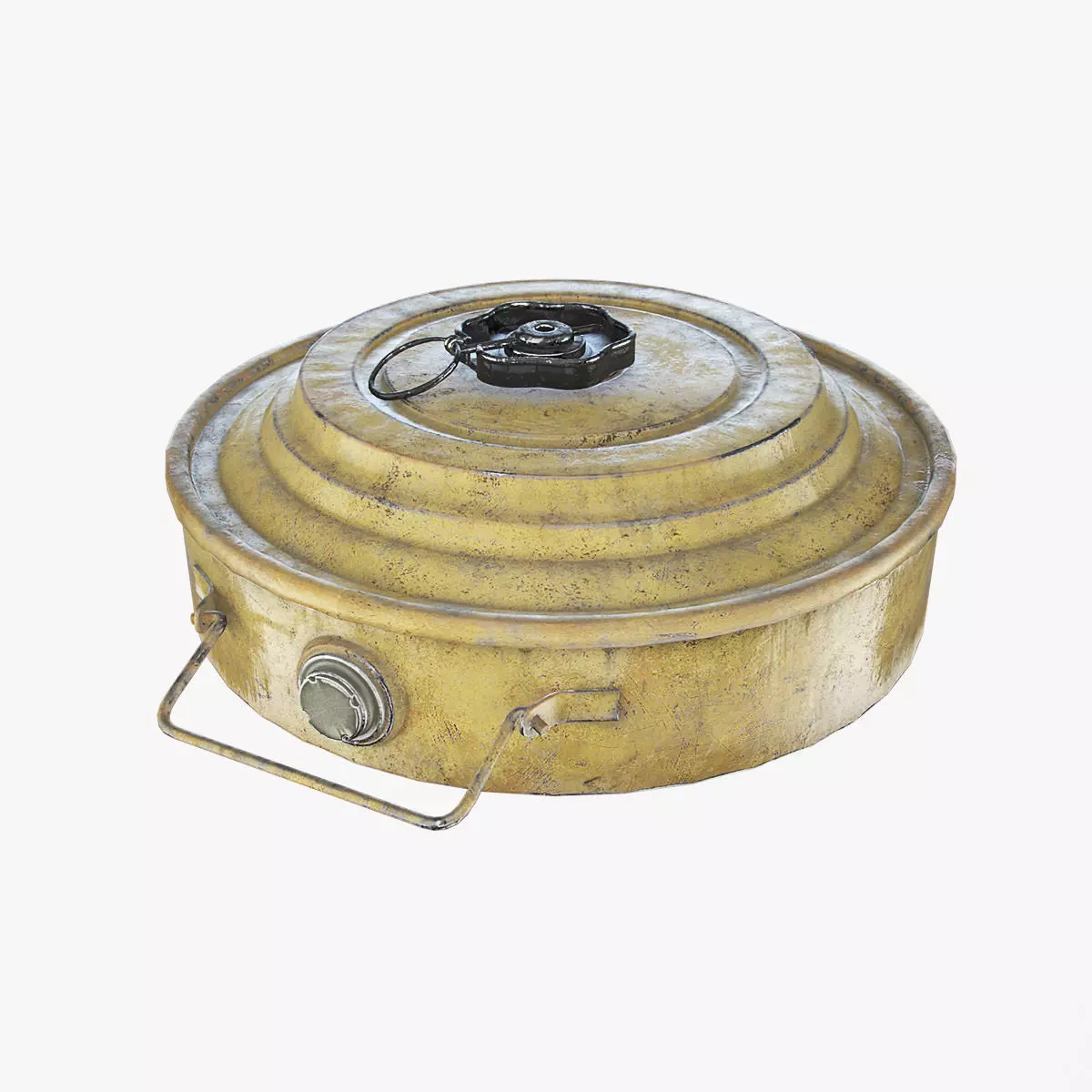 TM-46 Antitank Mine Low-poly 3D model_0
