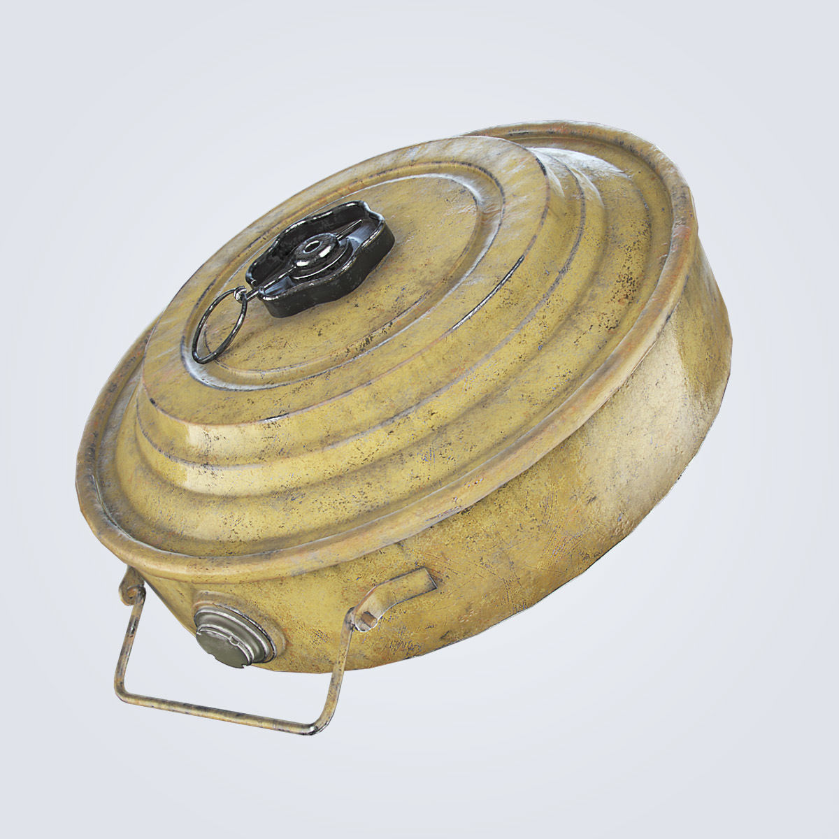 TM-46 Antitank Mine Low-poly 3D model_9