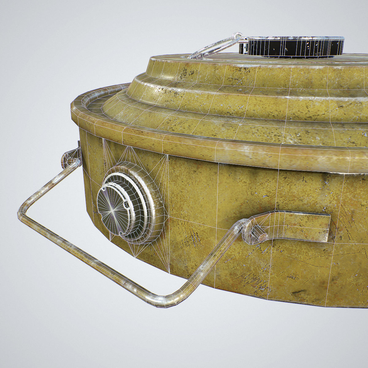 TM-46 Antitank Mine Low-poly 3D model_18