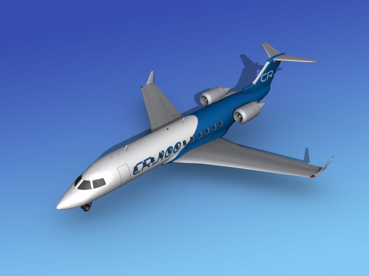 Canadair CRJ100 Bombardier 3D model_11