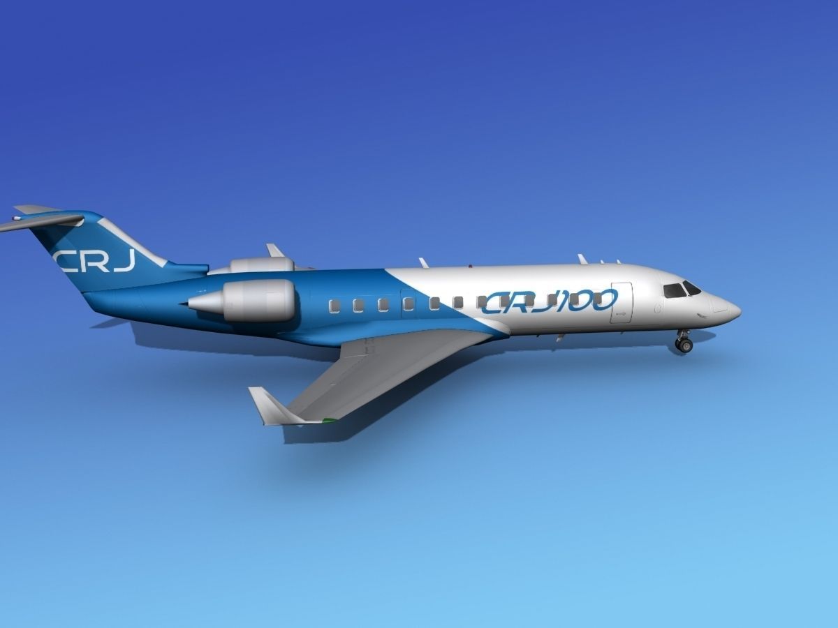Canadair CRJ100 Bombardier 3D model_3