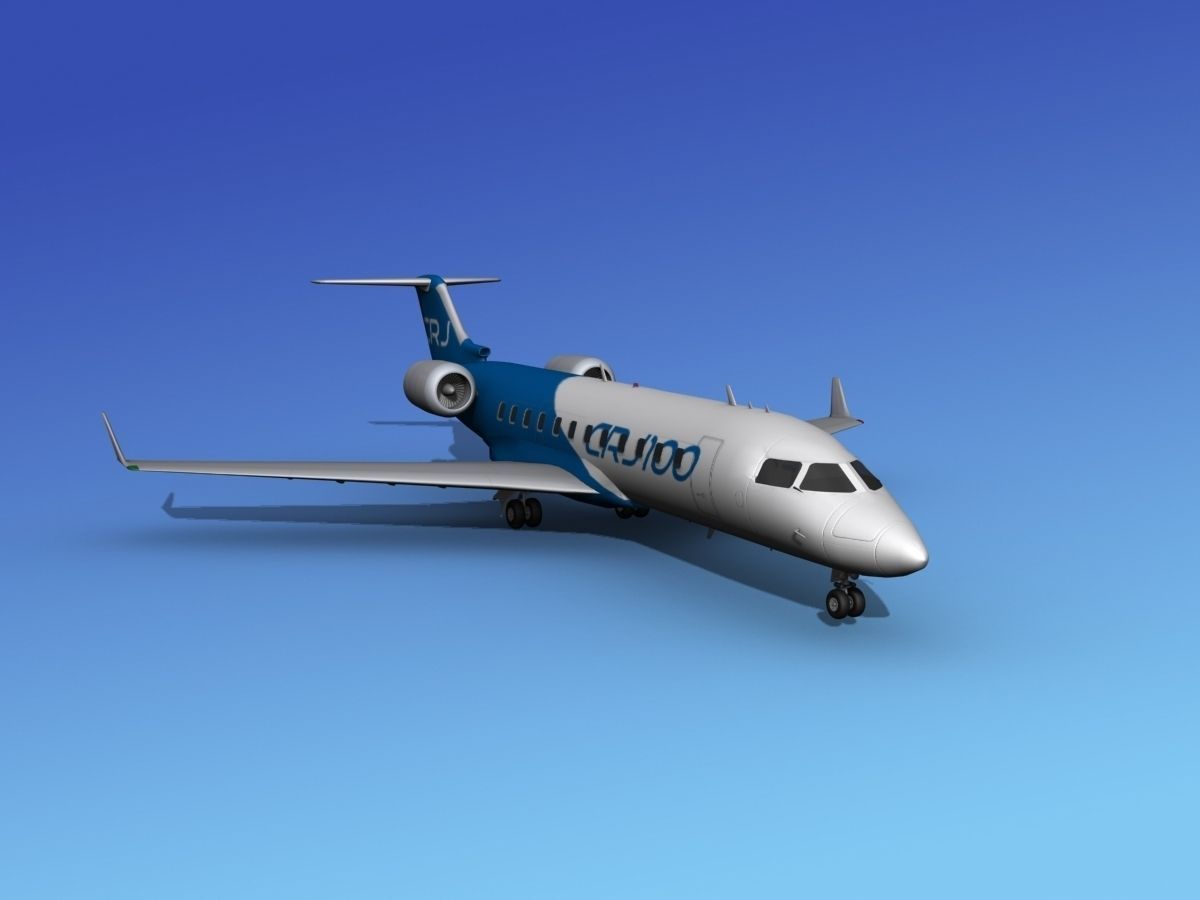 Canadair CRJ100 Bombardier 3D model_2