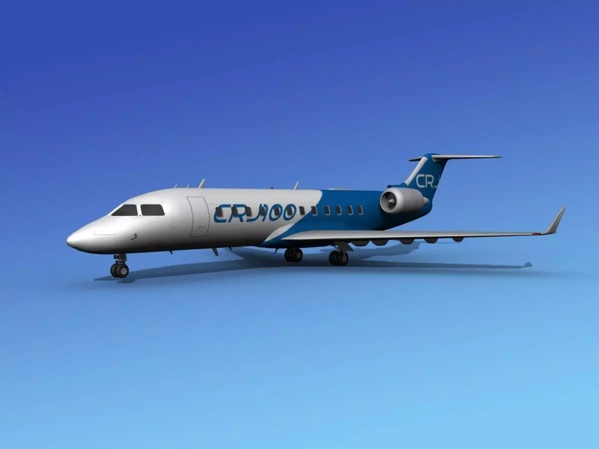 Canadair CRJ100 Bombardier 3D model_0