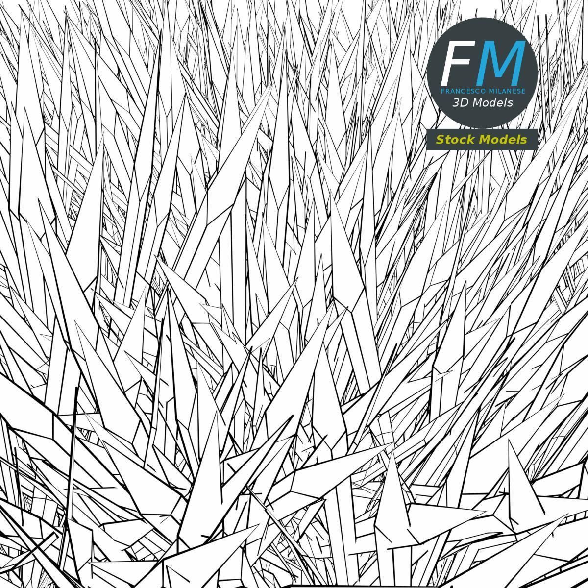 Grass Weed module 1 3D model_8