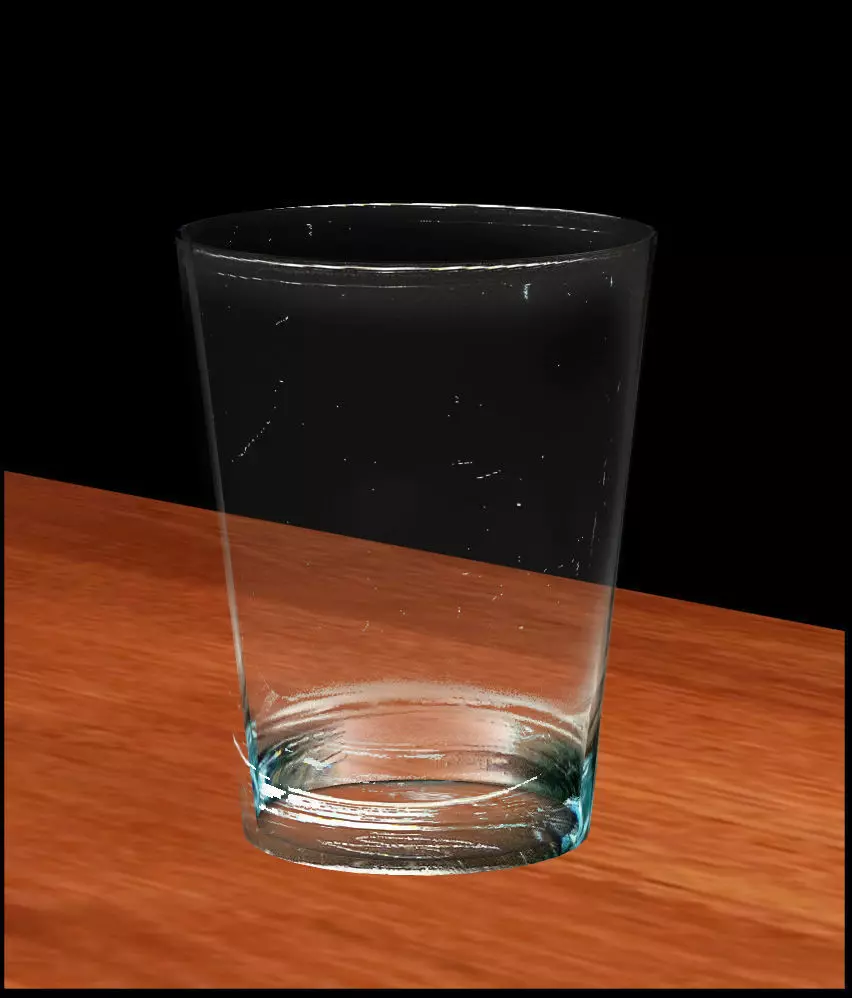 Glass of Water 3D empty natural texture Free low-poly 3D model