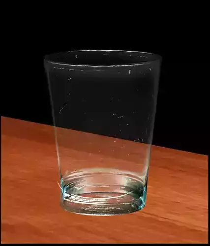 Glass of Water  3D empty natural texture Free low-poly 3D model