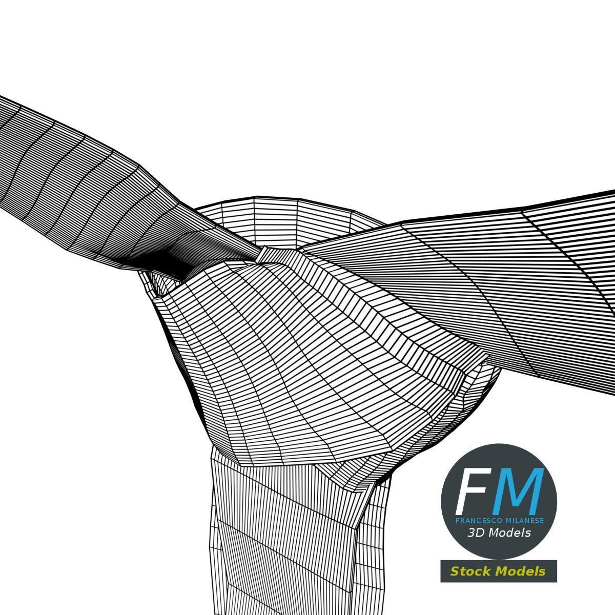 Tie 2 necktie 3D model_8