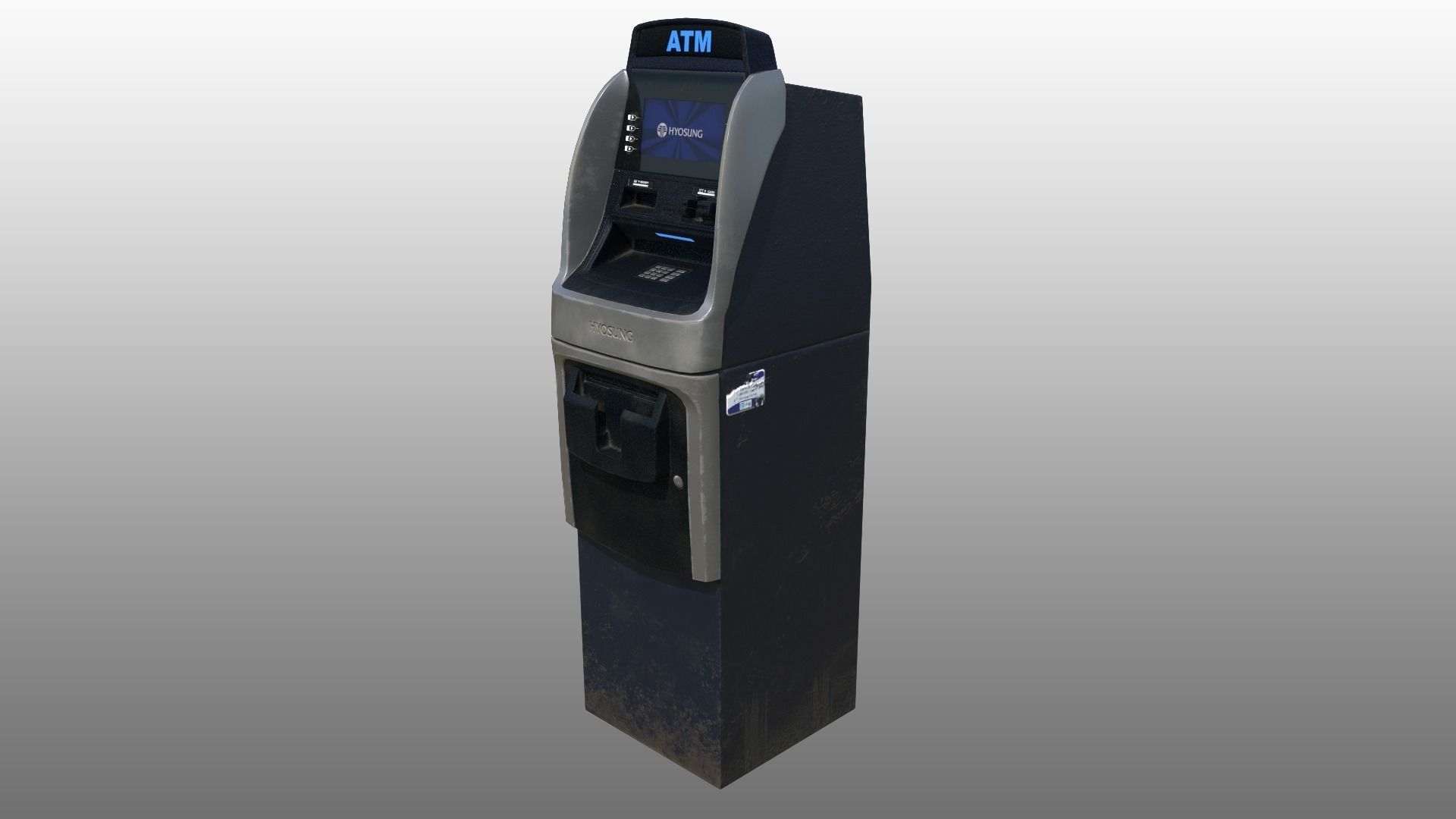 Hyosung ATM  Low-poly 3D model_1
