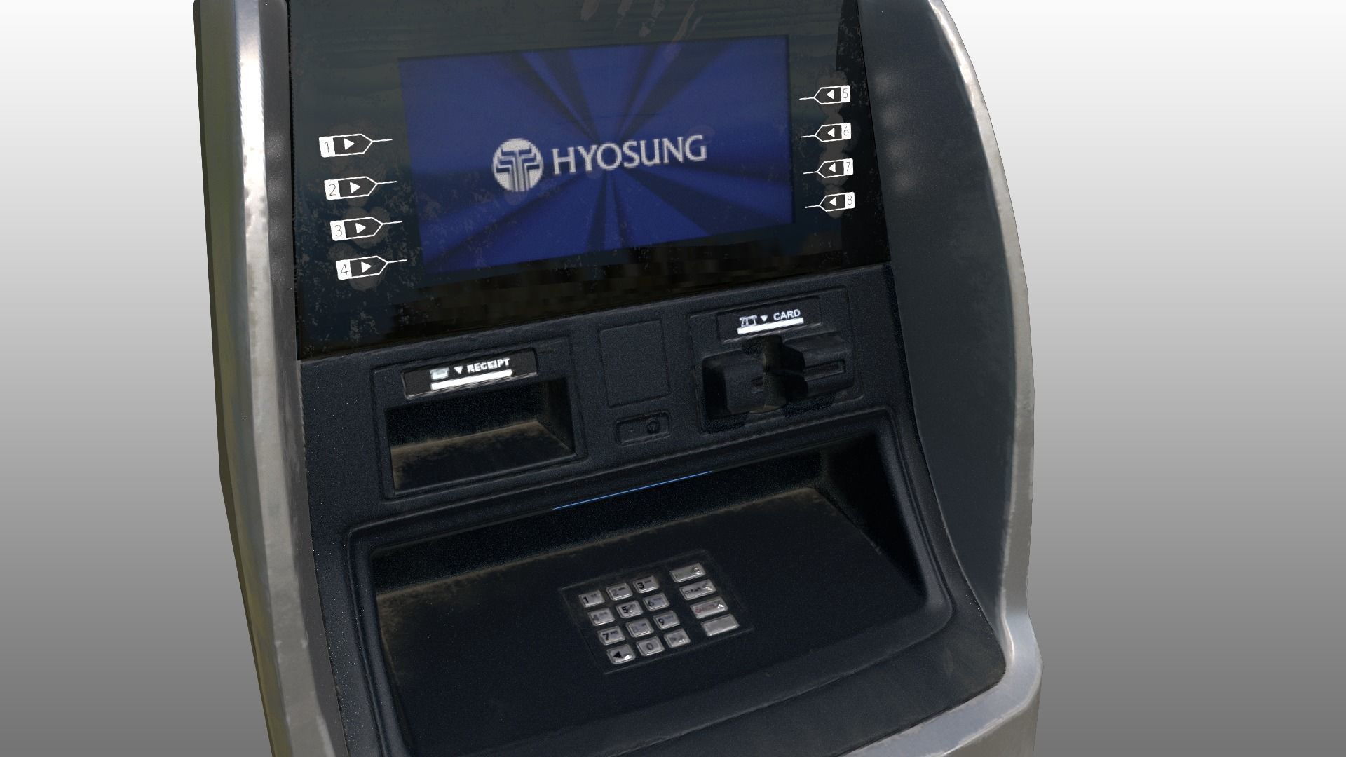 Hyosung ATM  Low-poly 3D model_2