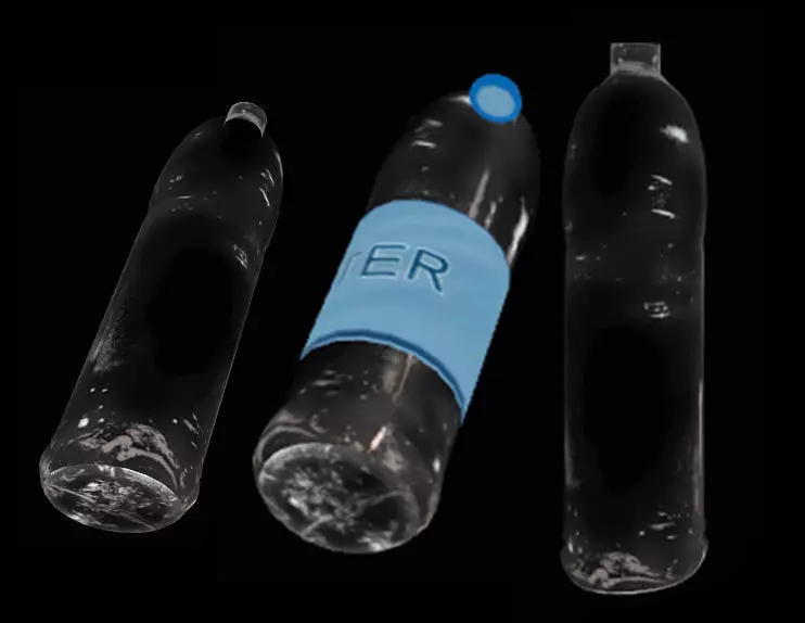 Bottle 3d Empty Plastic with natural texture Free 3D model