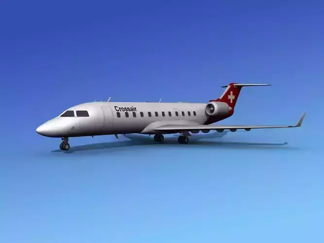 Canadair CRJ100 Crossair 3D model