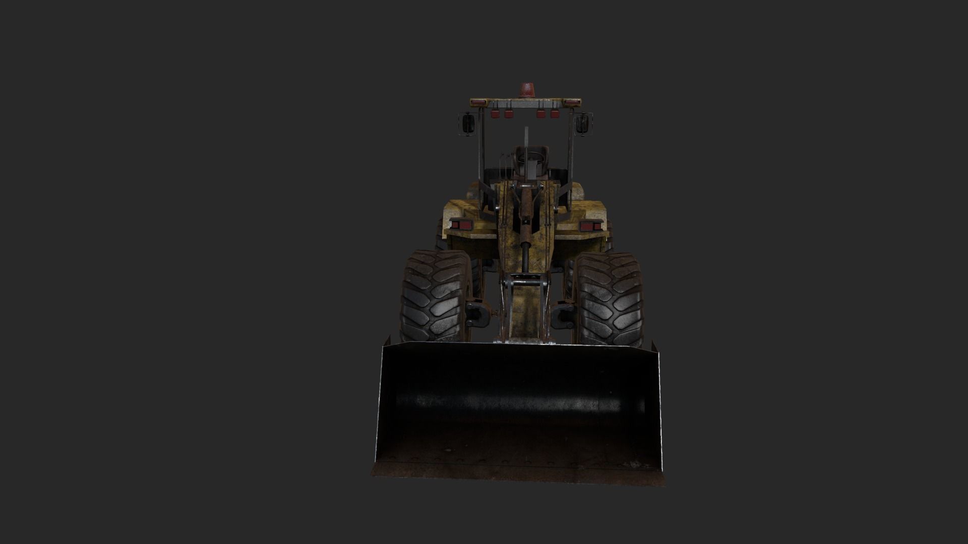 Wheel Loader Low-poly 3D model_1