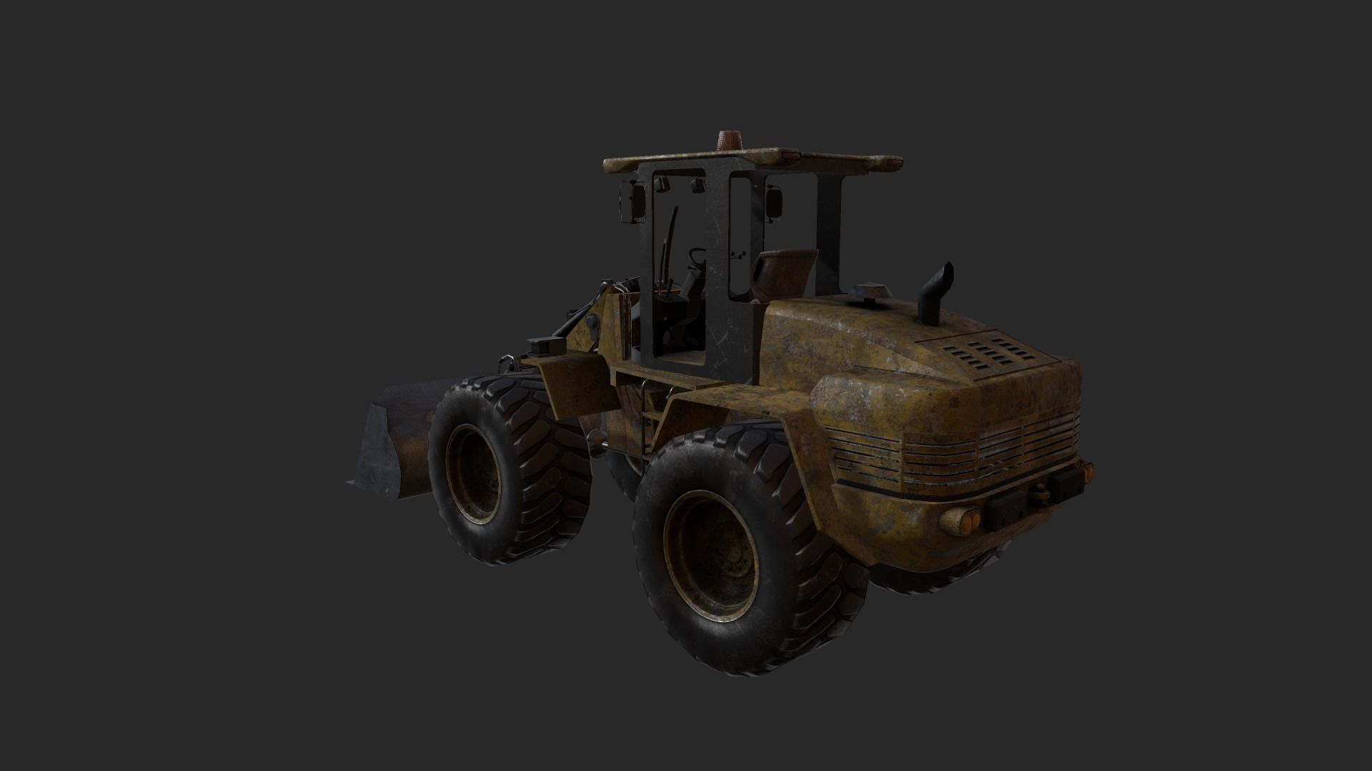 Wheel Loader Low-poly 3D model_2