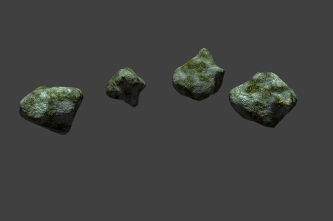 Mossy rocks 3D model