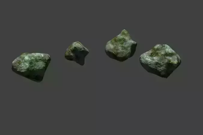 Mossy rocks 3D model