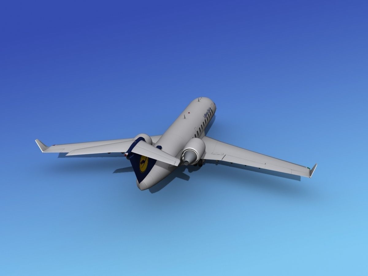 Canadair CRJ100 Lufthansa Cityline 3D model_5