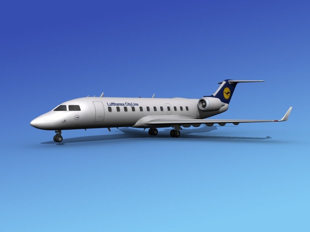 Canadair CRJ100 Lufthansa Cityline 3D model_10