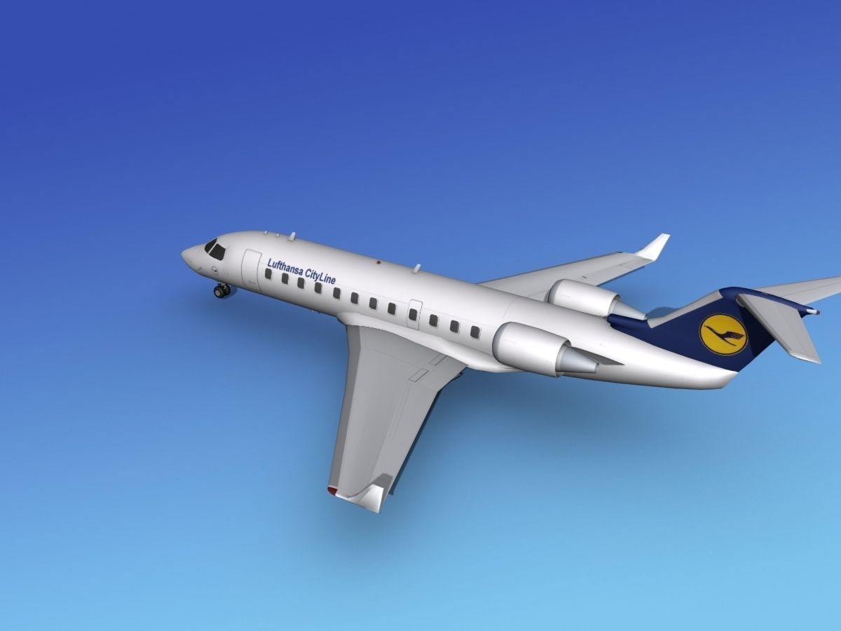 Canadair CRJ100 Lufthansa Cityline 3D model_8