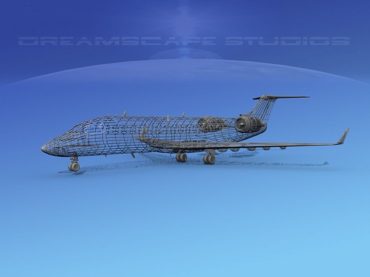 Canadair CRJ100 Lufthansa Cityline 3D model_11