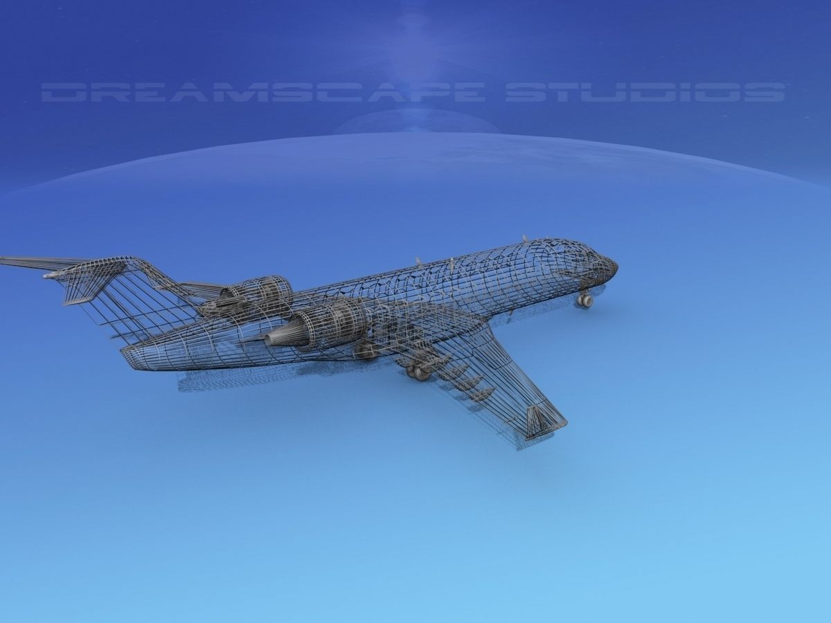 Canadair CRJ100 Lufthansa Cityline 3D model_13