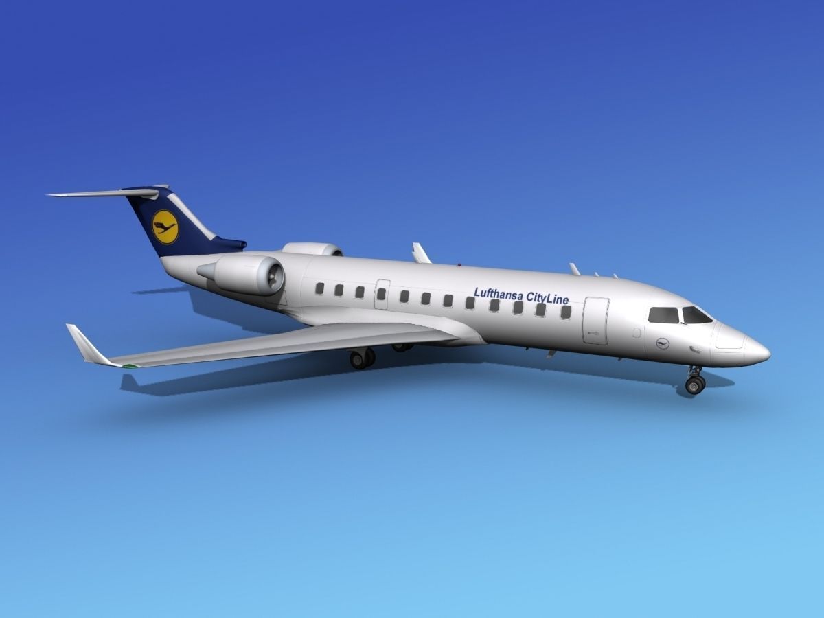 Canadair CRJ100 Lufthansa Cityline 3D model_2