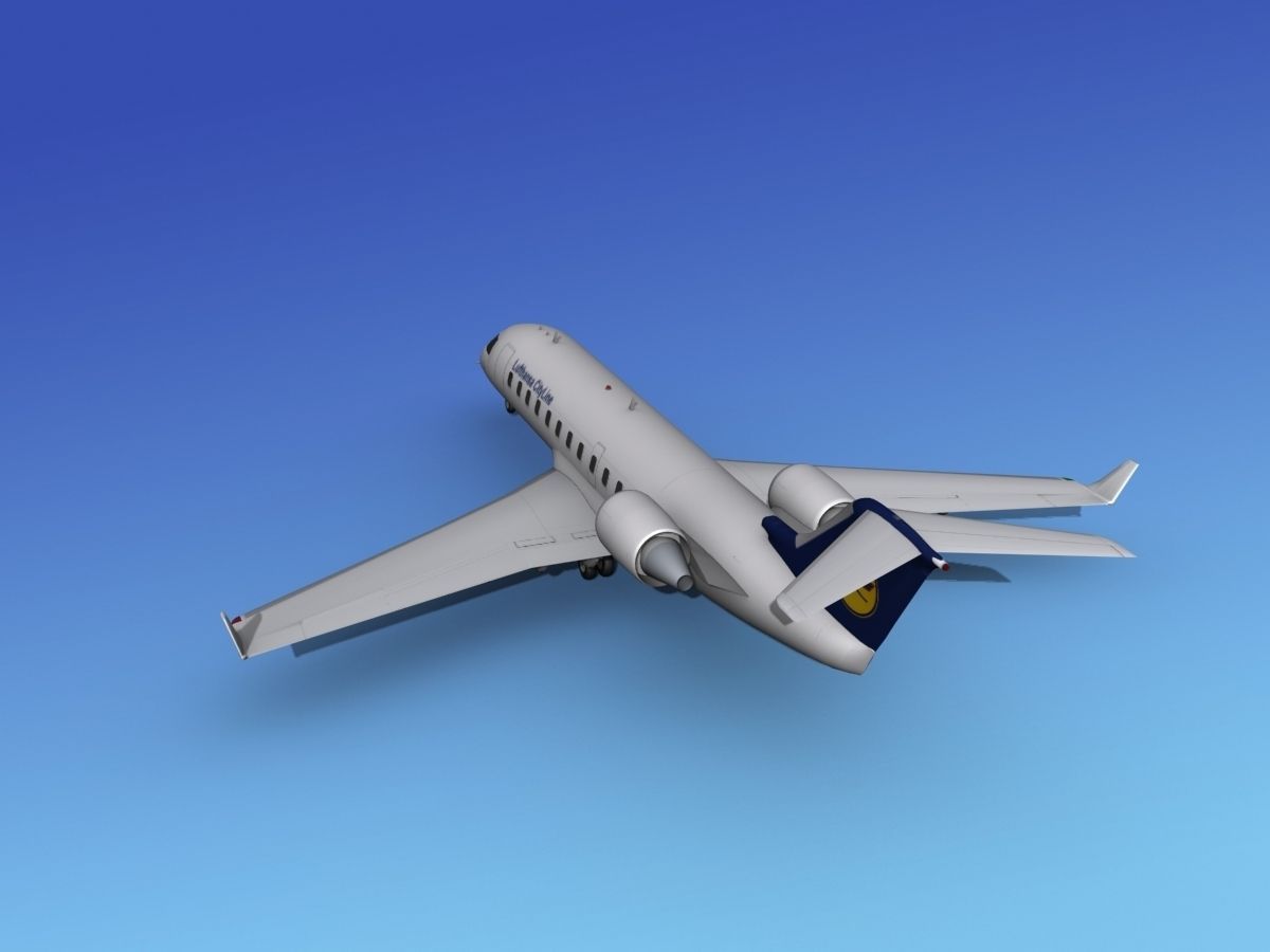 Canadair CRJ100 Lufthansa Cityline 3D model_7