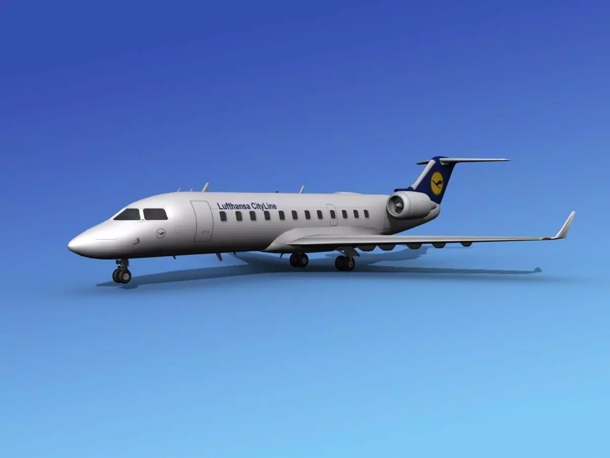 Canadair CRJ100 Lufthansa Cityline 3D model_0