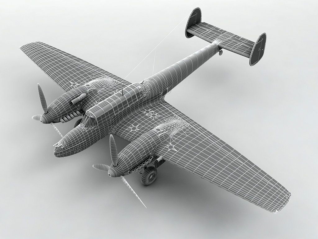 Messerschmitt ME BF 110  Aircraft 3D model_3
