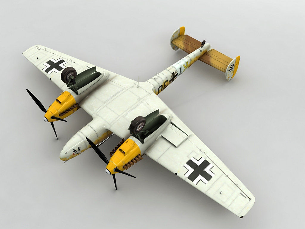 Messerschmitt ME BF 110  Aircraft 3D model_1