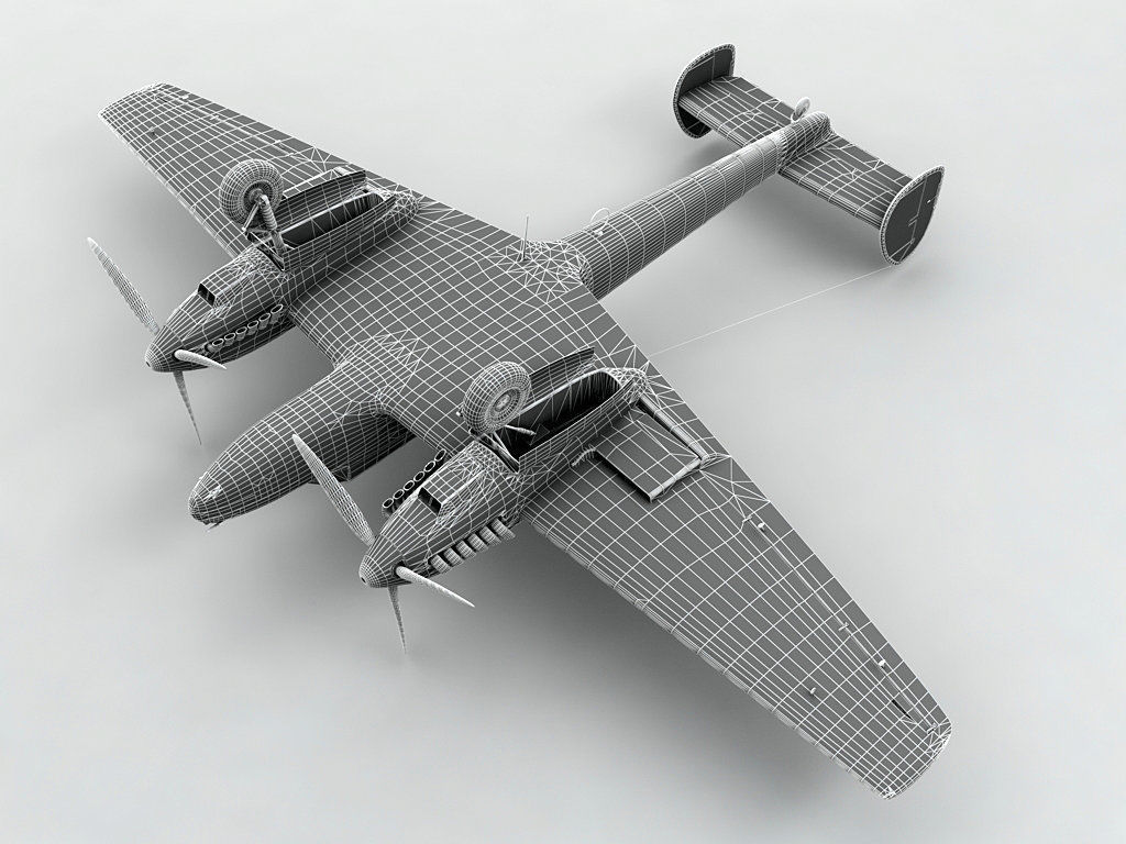 Messerschmitt ME BF 110  Aircraft 3D model_4