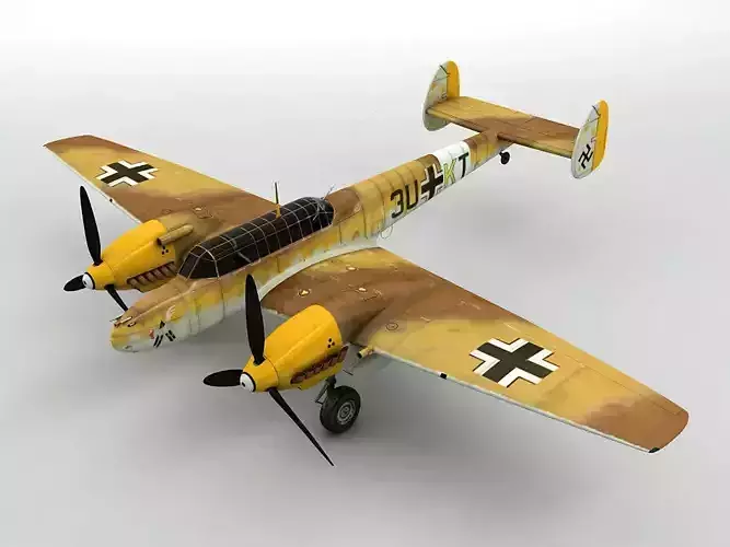  Messerschmitt ME BF 110  Aircraft 3D model