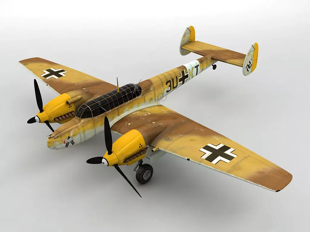 Messerschmitt ME BF 110  Aircraft 3D model_0