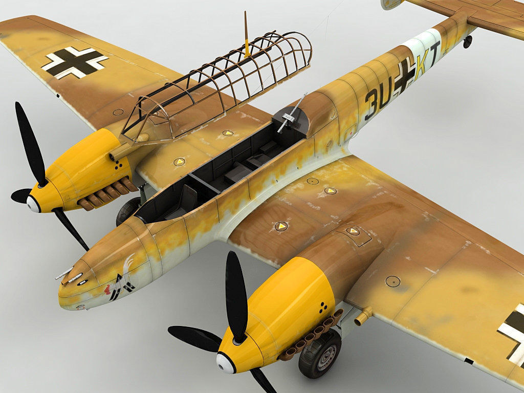 Messerschmitt ME BF 110  Aircraft 3D model_2