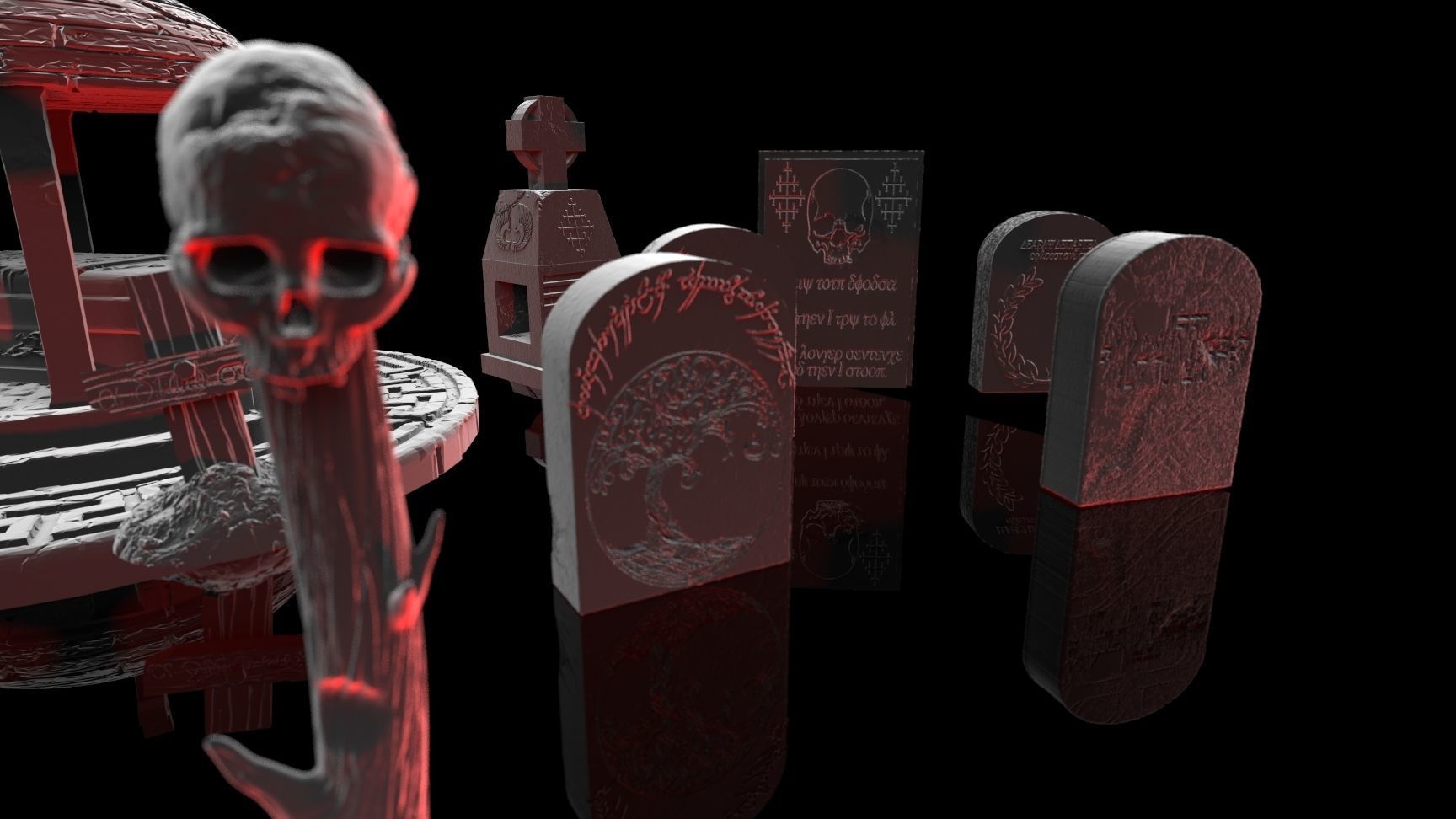 Ultimate Gravestone Collection 3D print model_1