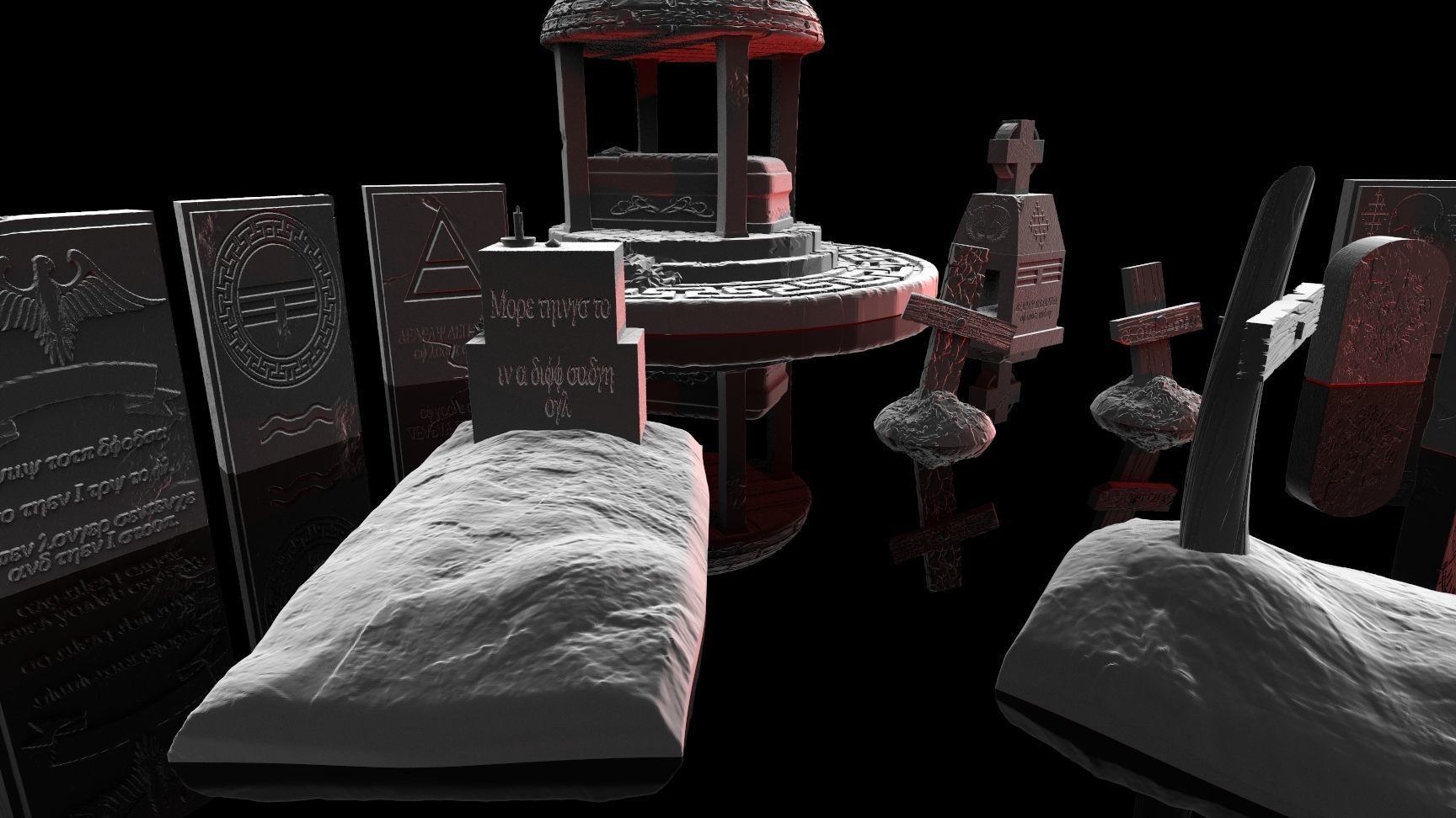 Ultimate Gravestone Collection 3D print model_4
