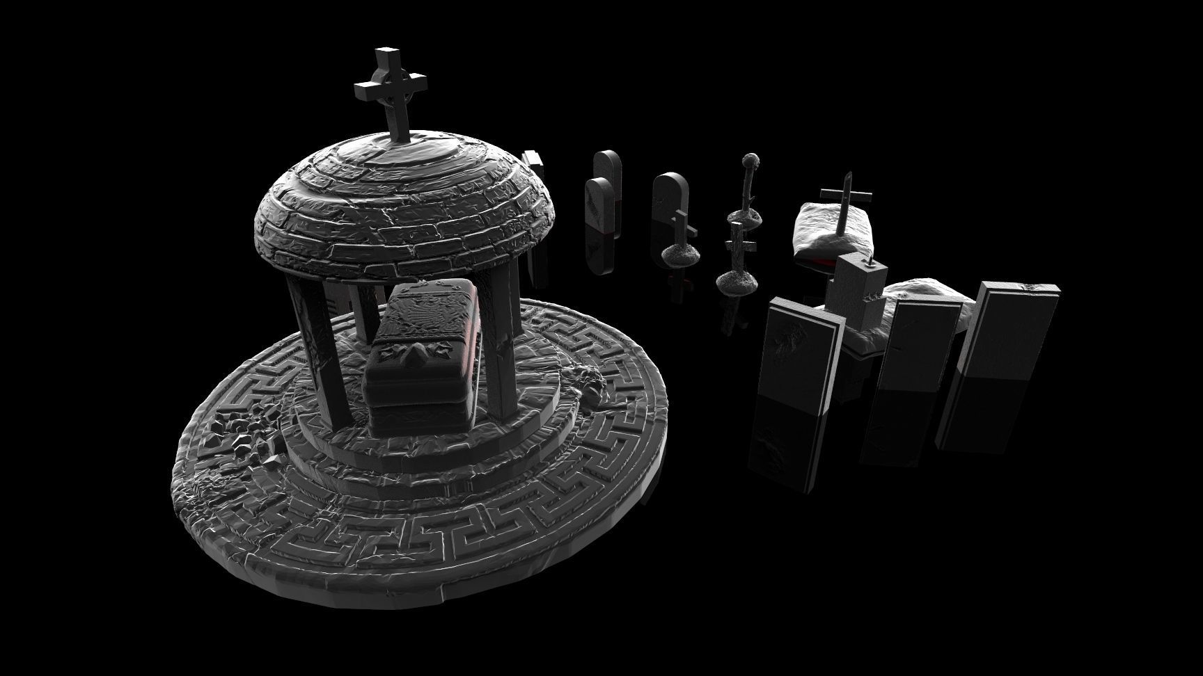 Ultimate Gravestone Collection 3D print model_5