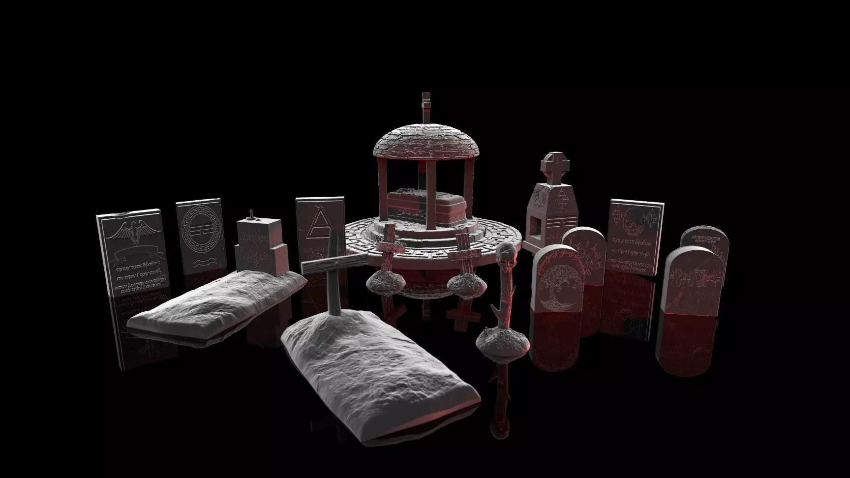 Ultimate Gravestone Collection 3D print model_0